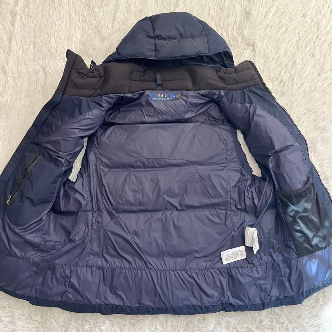 良品✨ ポロラルフローレン ダウンベスト フード付き 2way ポニー刺繍 M