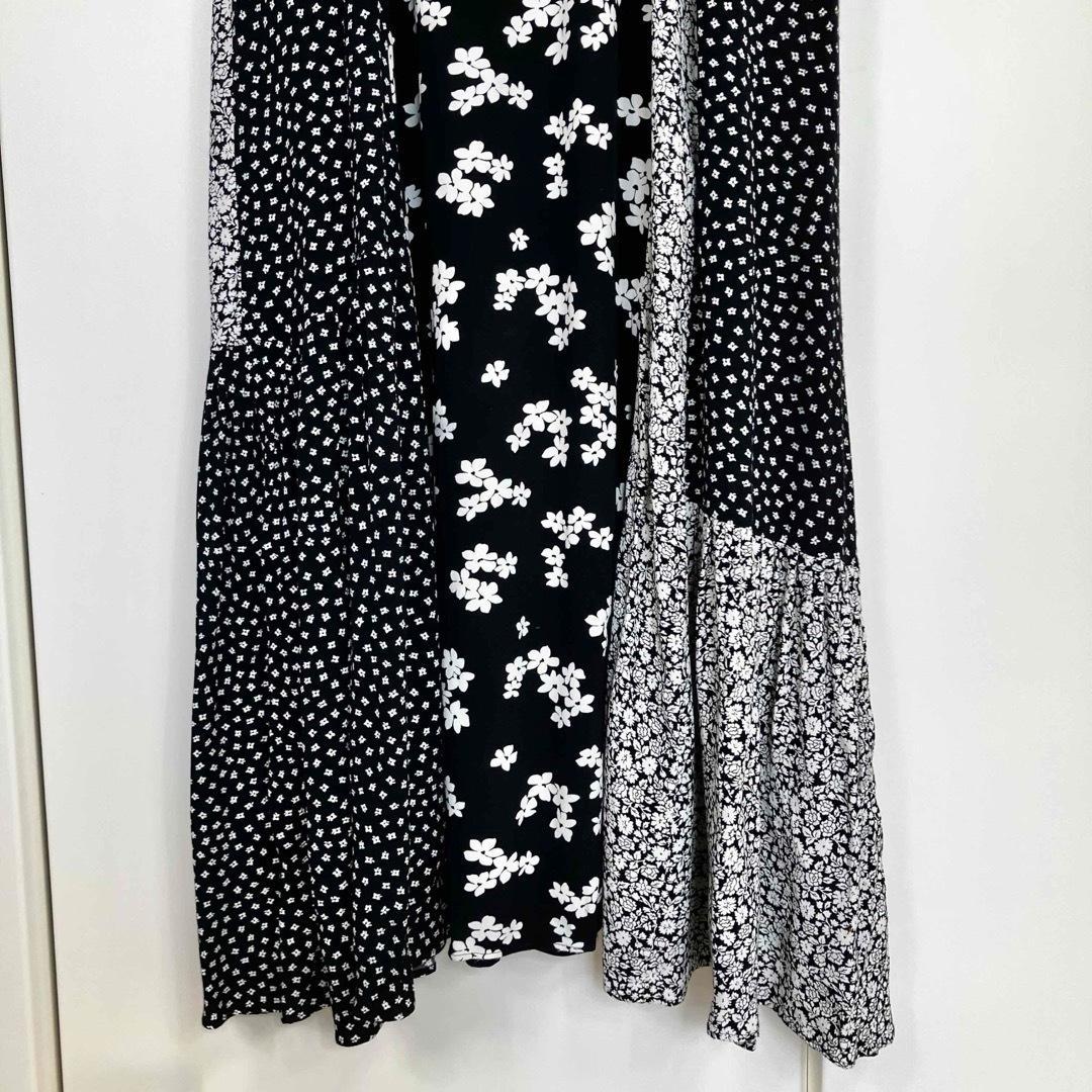 23SS シンゾーン PATCHED OP ブラック サイズ36 花柄ワンピース