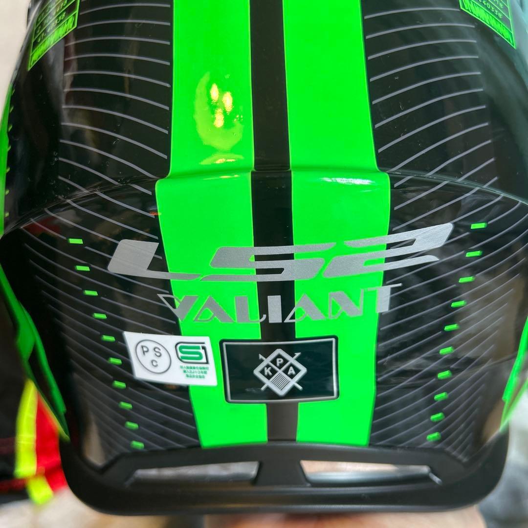 LS2 ヴァリアントフルフェイスヘルメット ブラック/グリーン