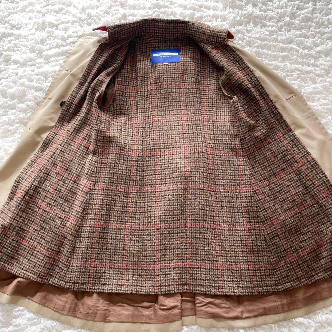 バーバリーブルーレーベル　ライナー付ダブルトレンチコート 2way 千鳥格子