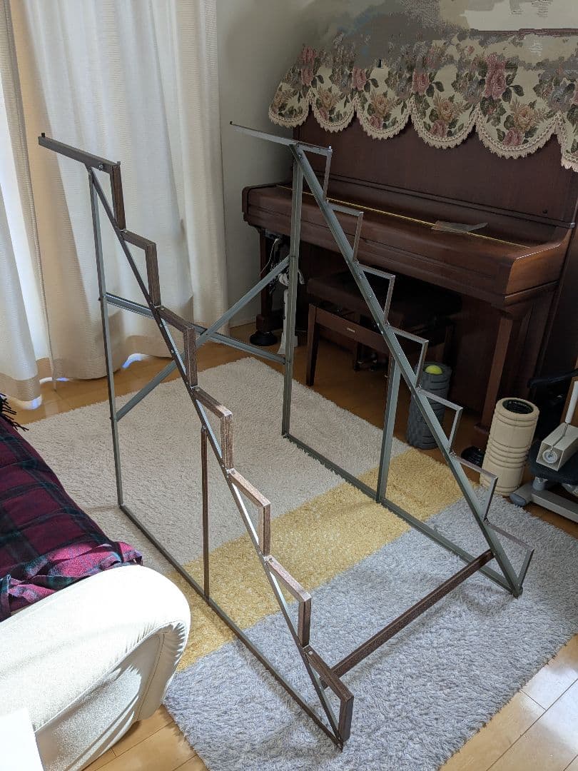 雛壇7段飾り　白色　35号　説明書あり　毛氈付き　毛せん