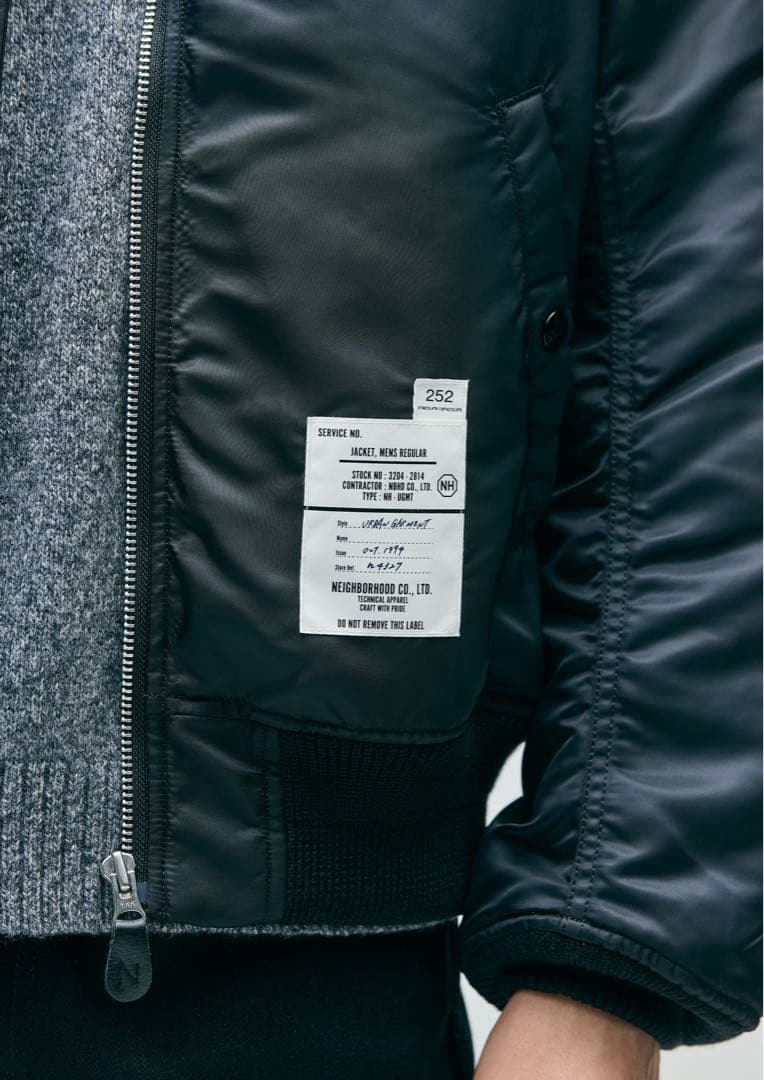 新品 NEIGHBORHOOD MA-1 FLIGHT JACKET MOD L