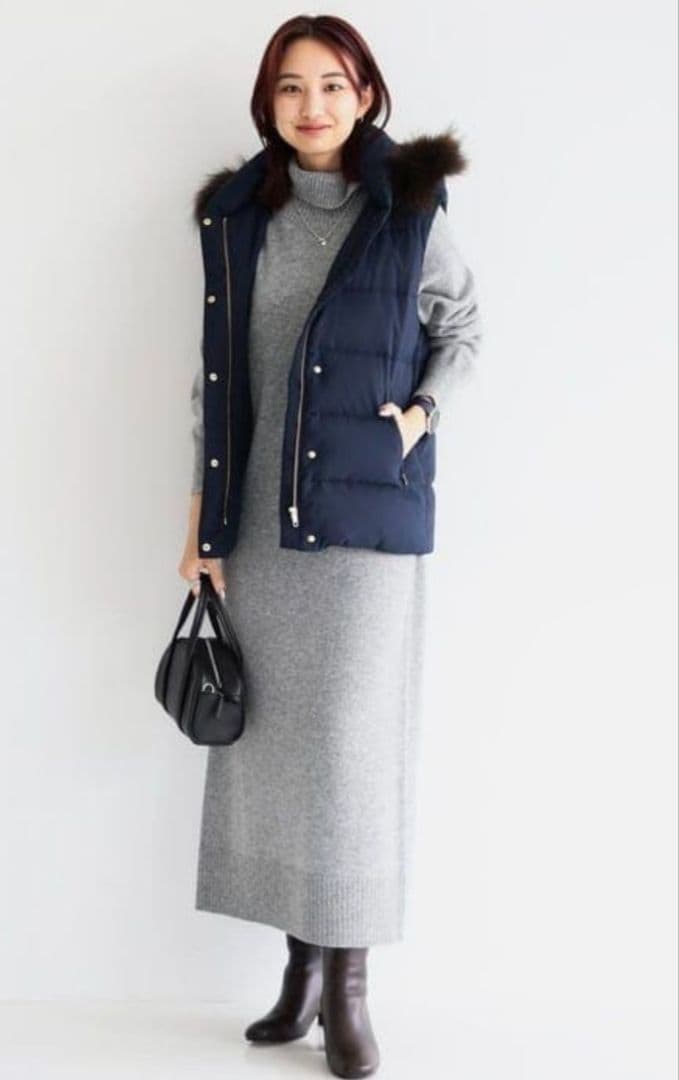 【美品】23年製　ビーイングバイビームス　河田フェザー　ダウンベスト　2WAY