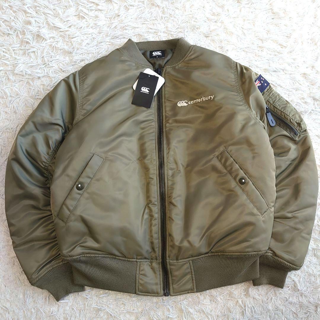 【新品】カンタベリー ワッペン ロゴ刺繍 MA-1 フライトジャケット M