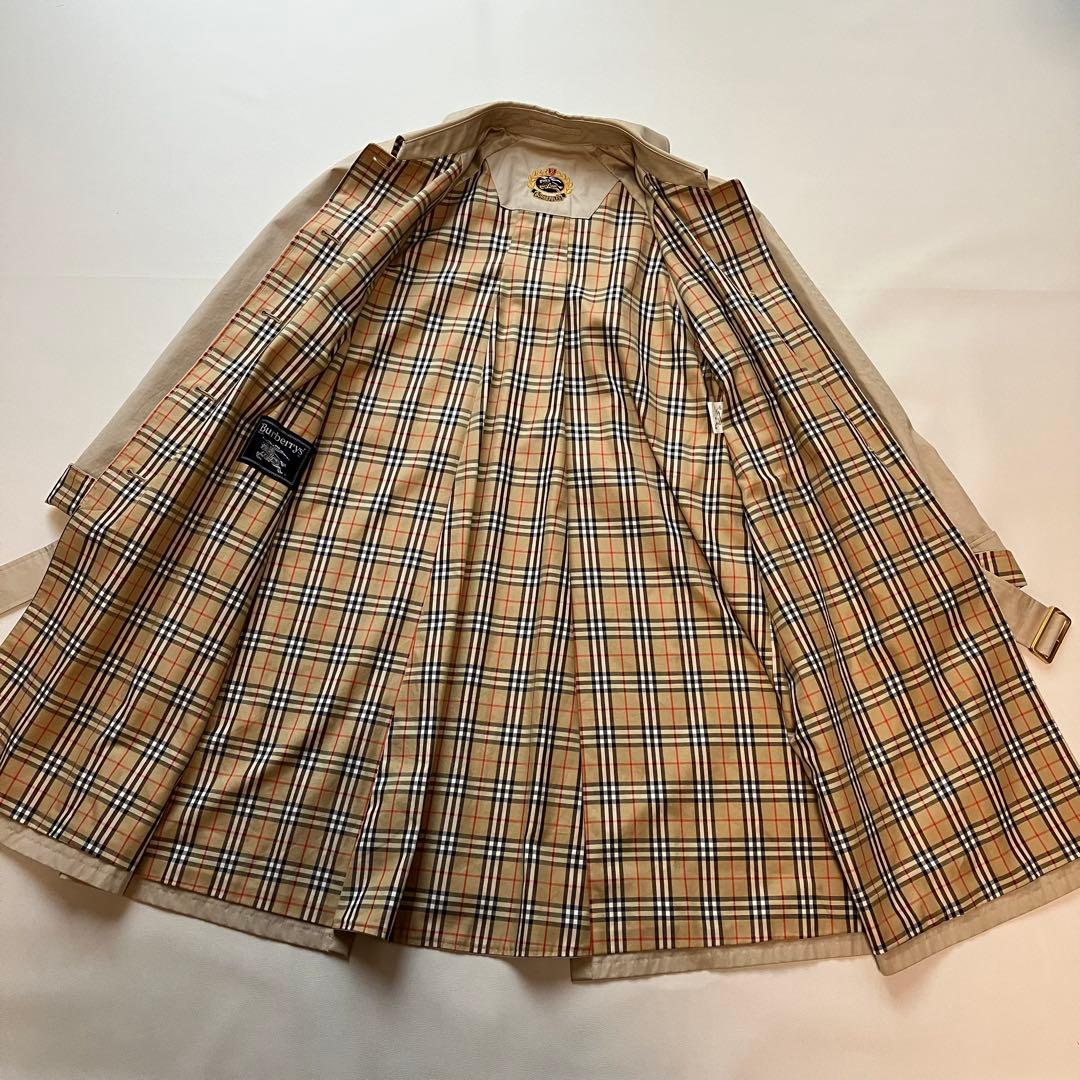 Burberrys 金ボタン ステンカラーコート ベルト ノバチェック 11AR