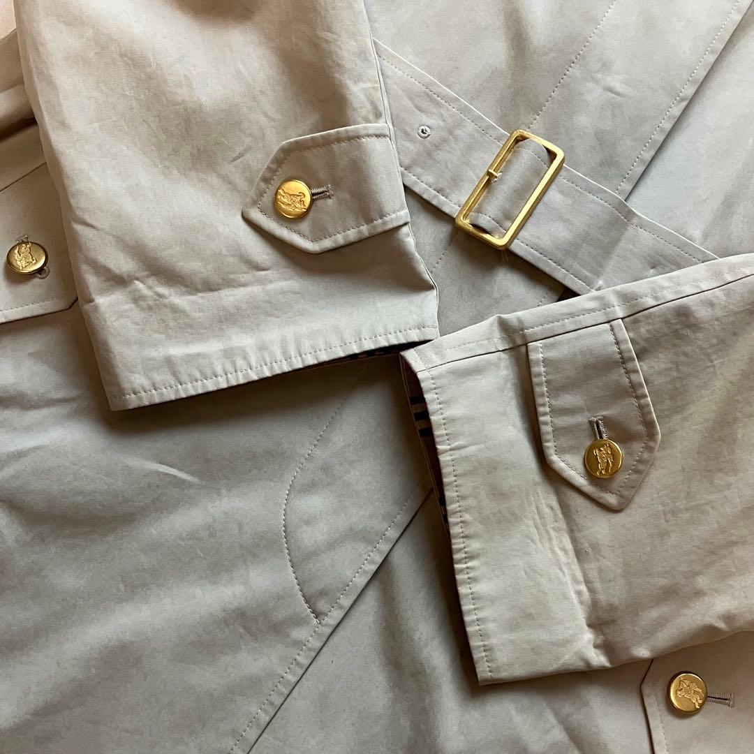 Burberrys 金ボタン ステンカラーコート ベルト ノバチェック 11AR