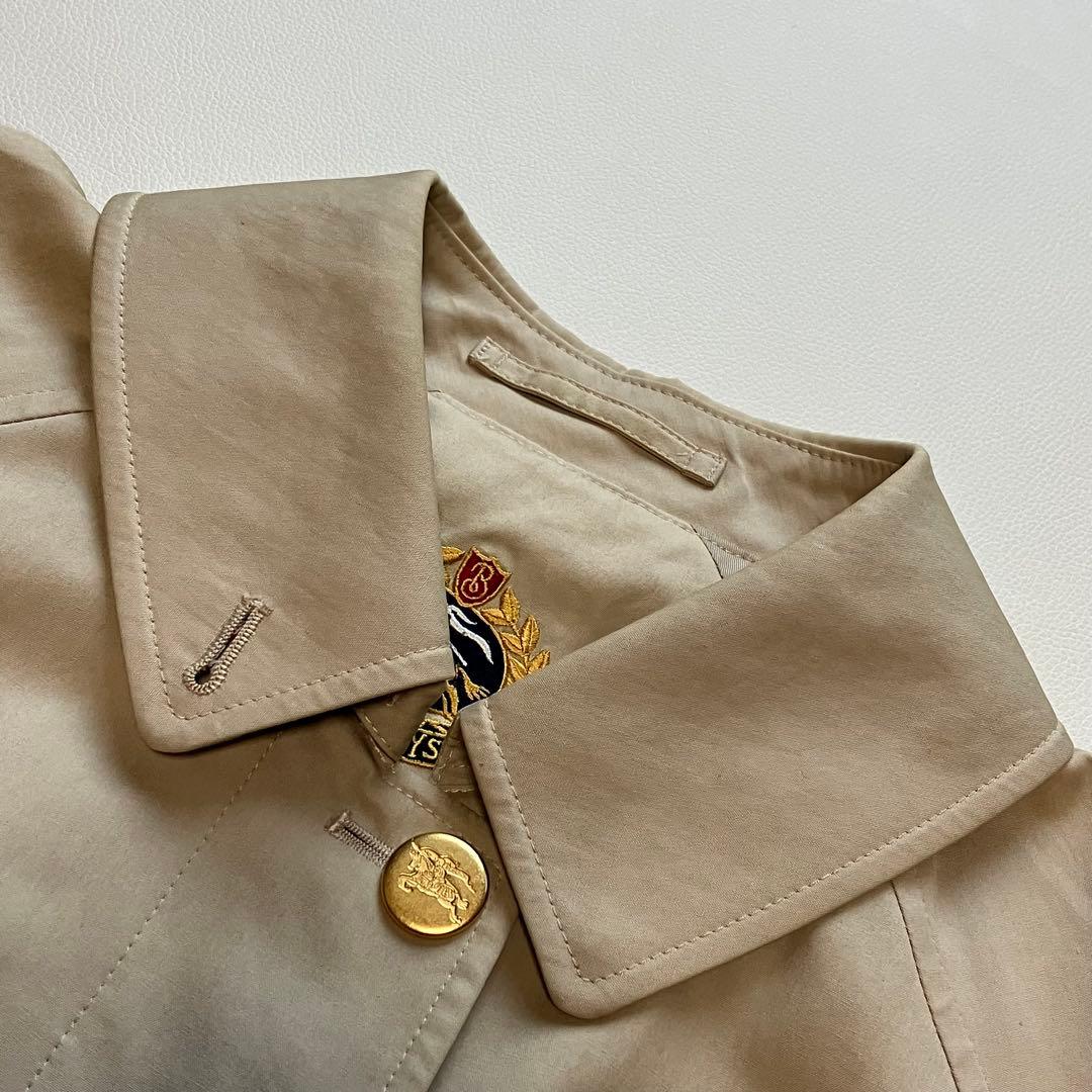 Burberrys 金ボタン ステンカラーコート ベルト ノバチェック 11AR