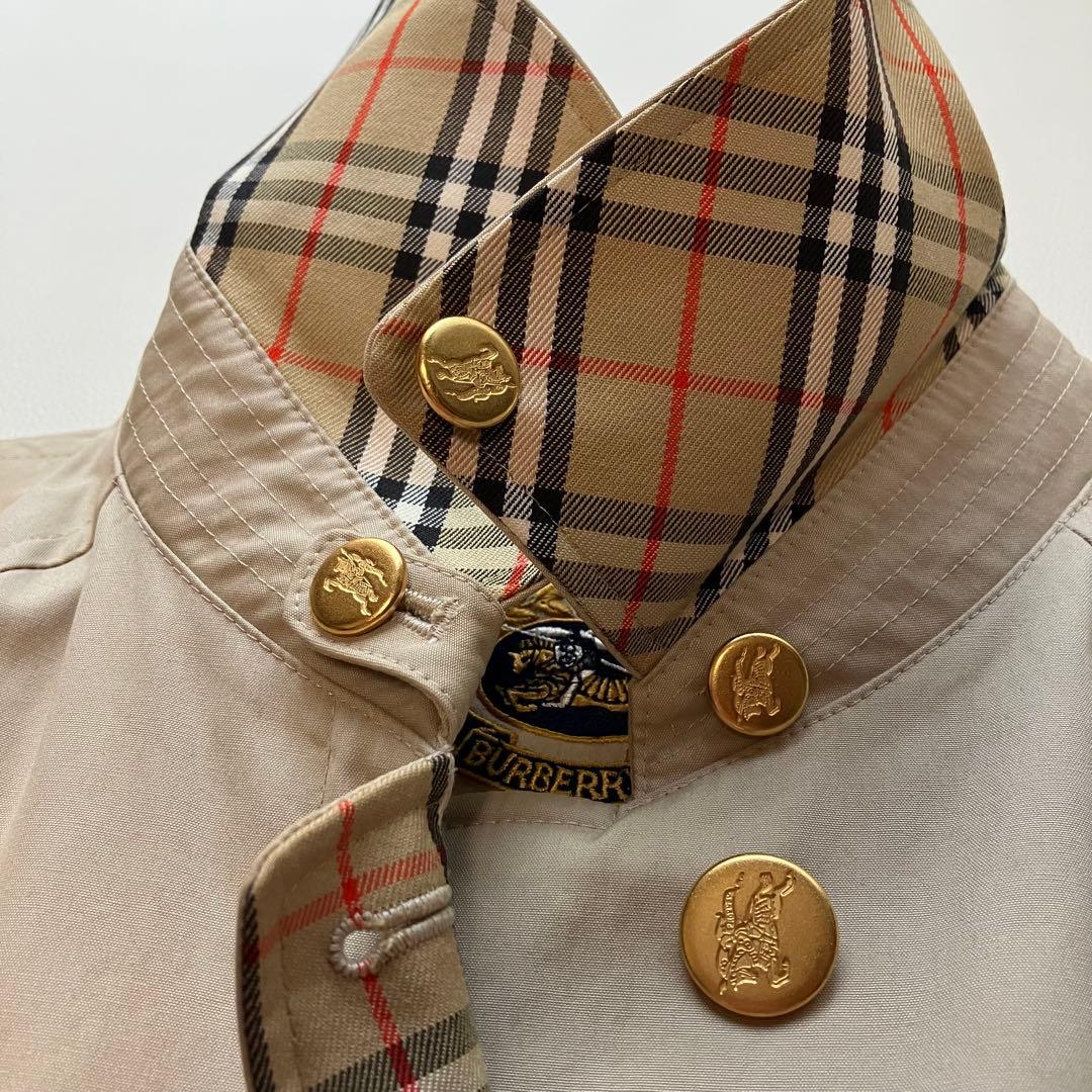 Burberrys 金ボタン ステンカラーコート ベルト ノバチェック 11AR