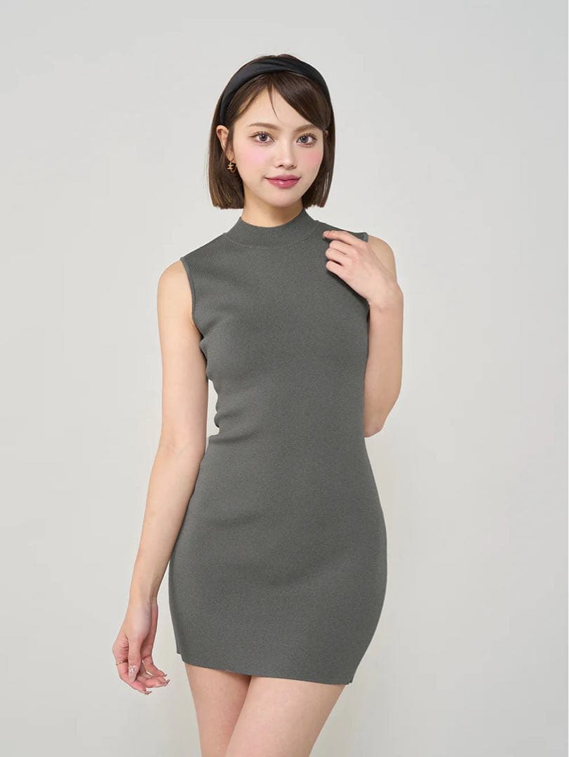 Darich シャーリングボレロミニワンピース グレー