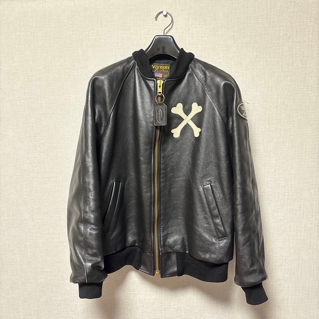 Vanson Leathers ブラックレザージャケット 40