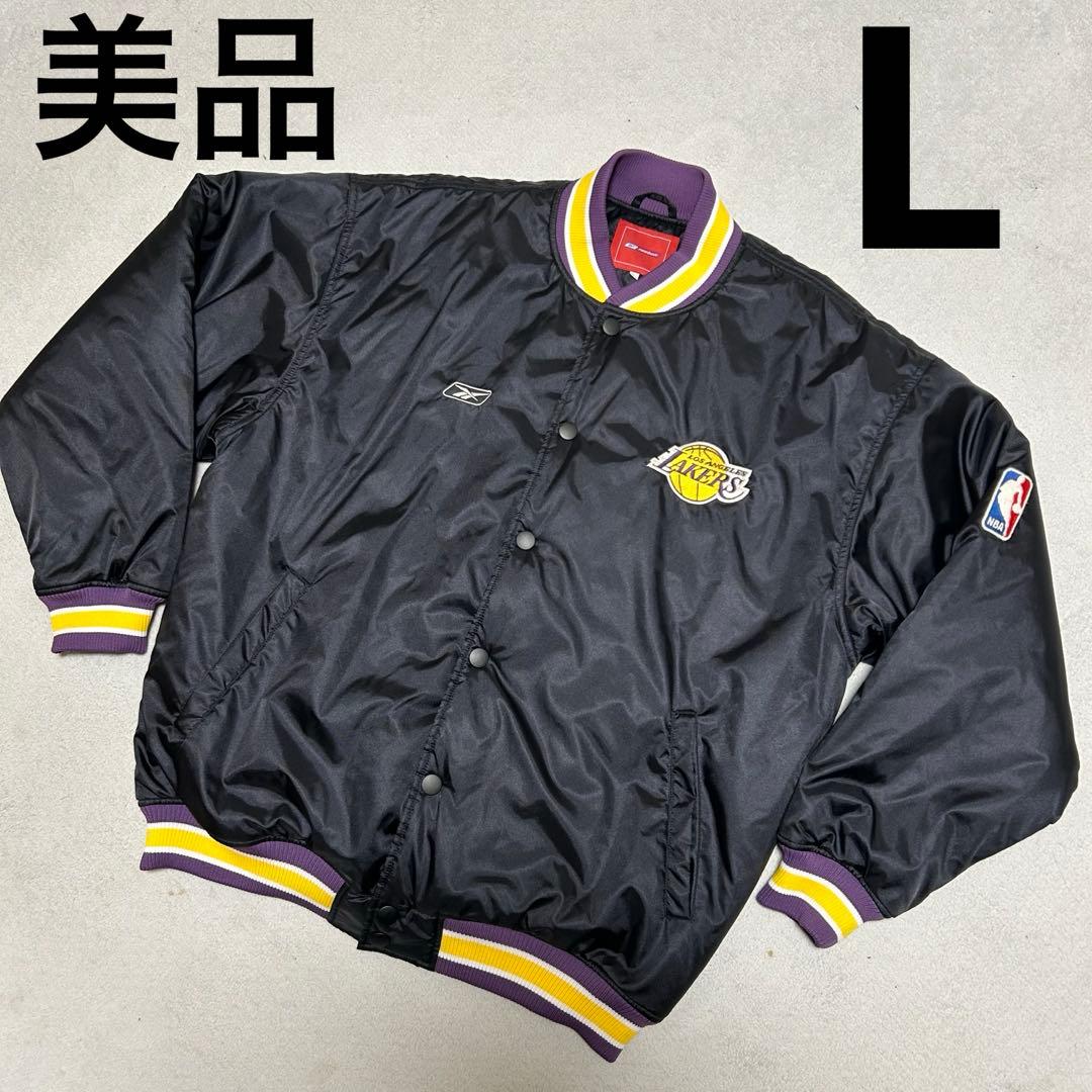 リーボック レイカーズ Reebok LAKERS コラボ スタジャン 黒 L