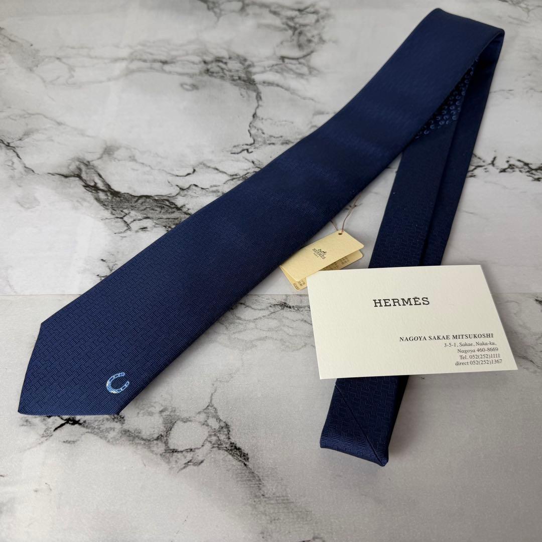 箱タグ付き✨HERMES ネクタイ フェール ア シュヴァル 現行タグ 7cm