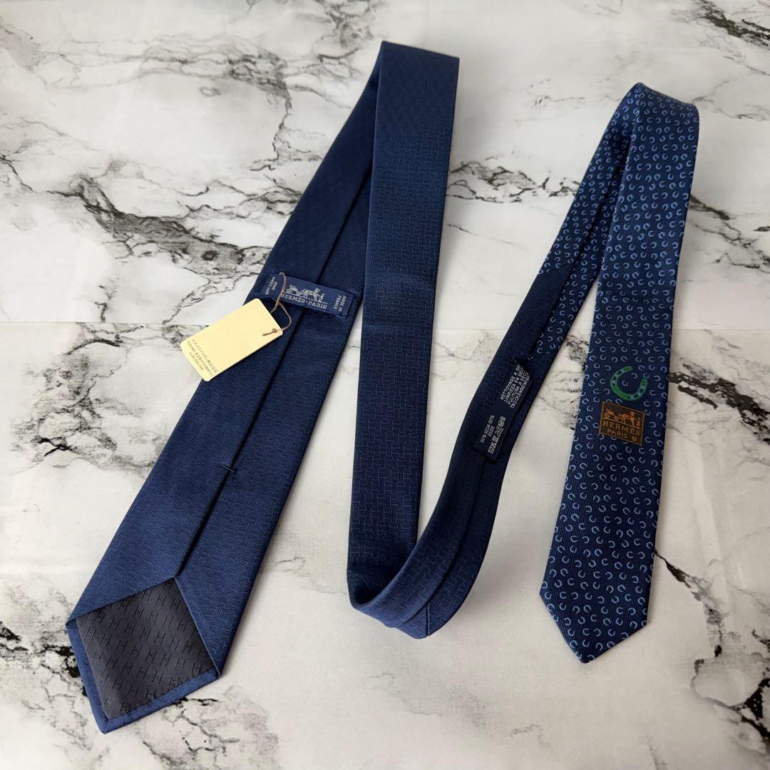 箱タグ付き✨HERMES ネクタイ フェール ア シュヴァル 現行タグ 7cm