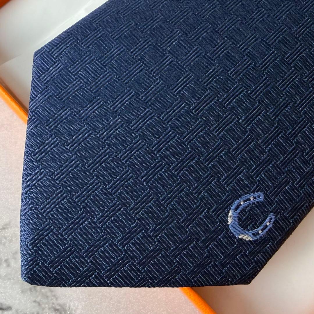 箱タグ付き✨HERMES ネクタイ フェール ア シュヴァル 現行タグ 7cm