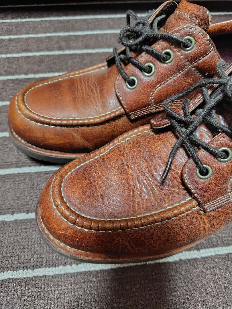 美品！Chippewa ワークブーツ　茶色シボ革