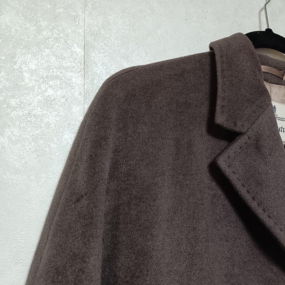 極美品♪イングランド製 アクアスキュータム アンゴラ混テーラードコート