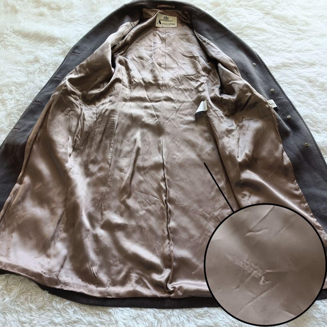 極美品♪イングランド製 アクアスキュータム アンゴラ混テーラードコート