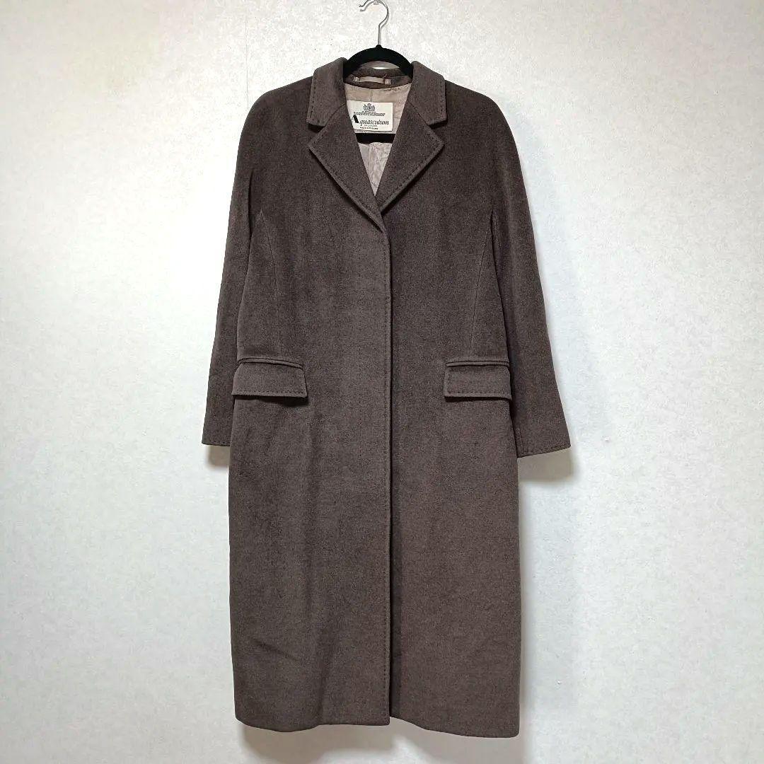 極美品♪イングランド製 アクアスキュータム アンゴラ混テーラードコート