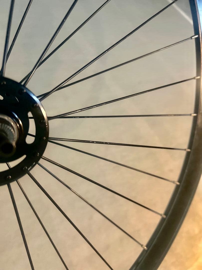 【初期Leader735純正ホイール前輪】重量1.14kg美品ピスト/フリー用