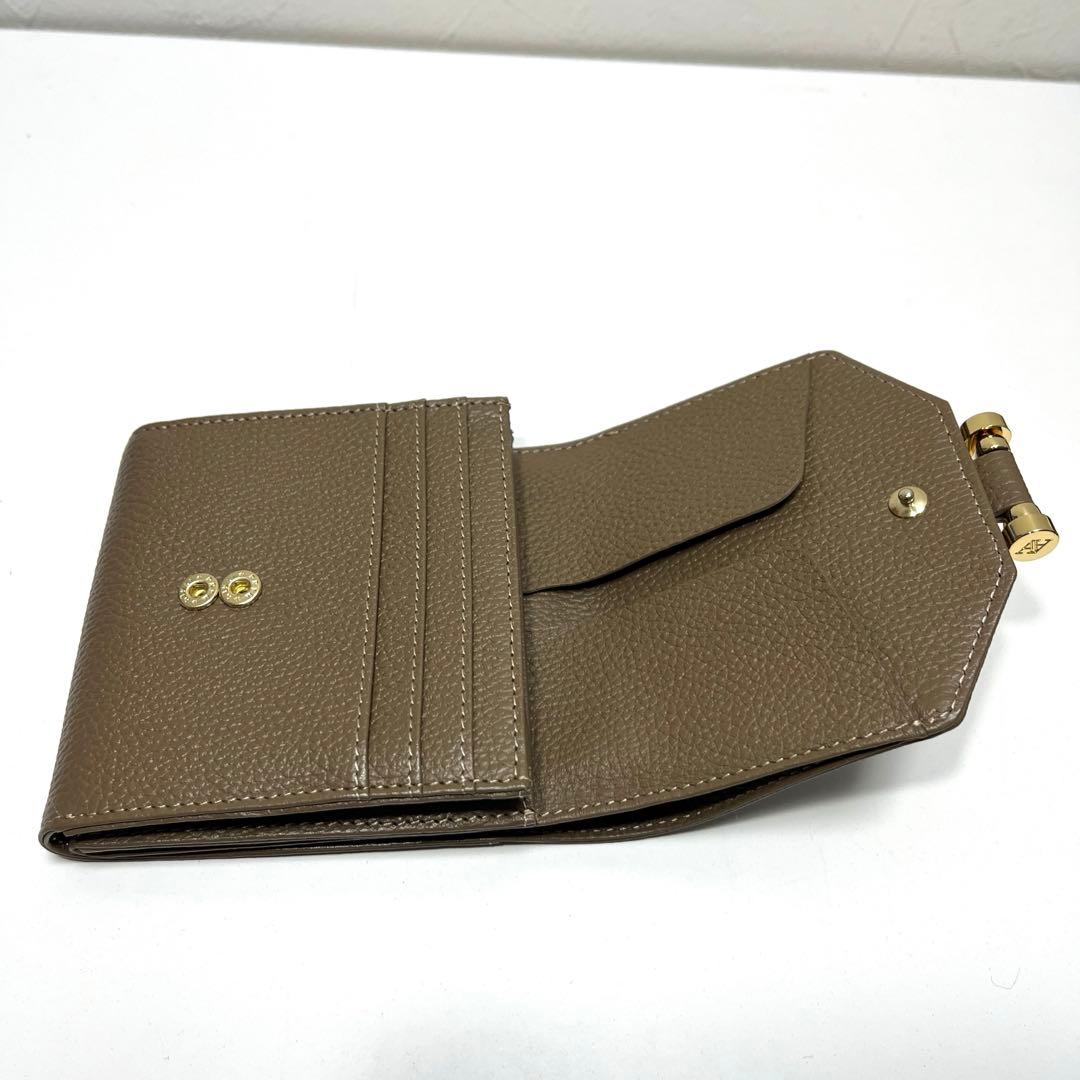 【2025.12月買上証明付き】ATAO ブラウン 二つ折り財布