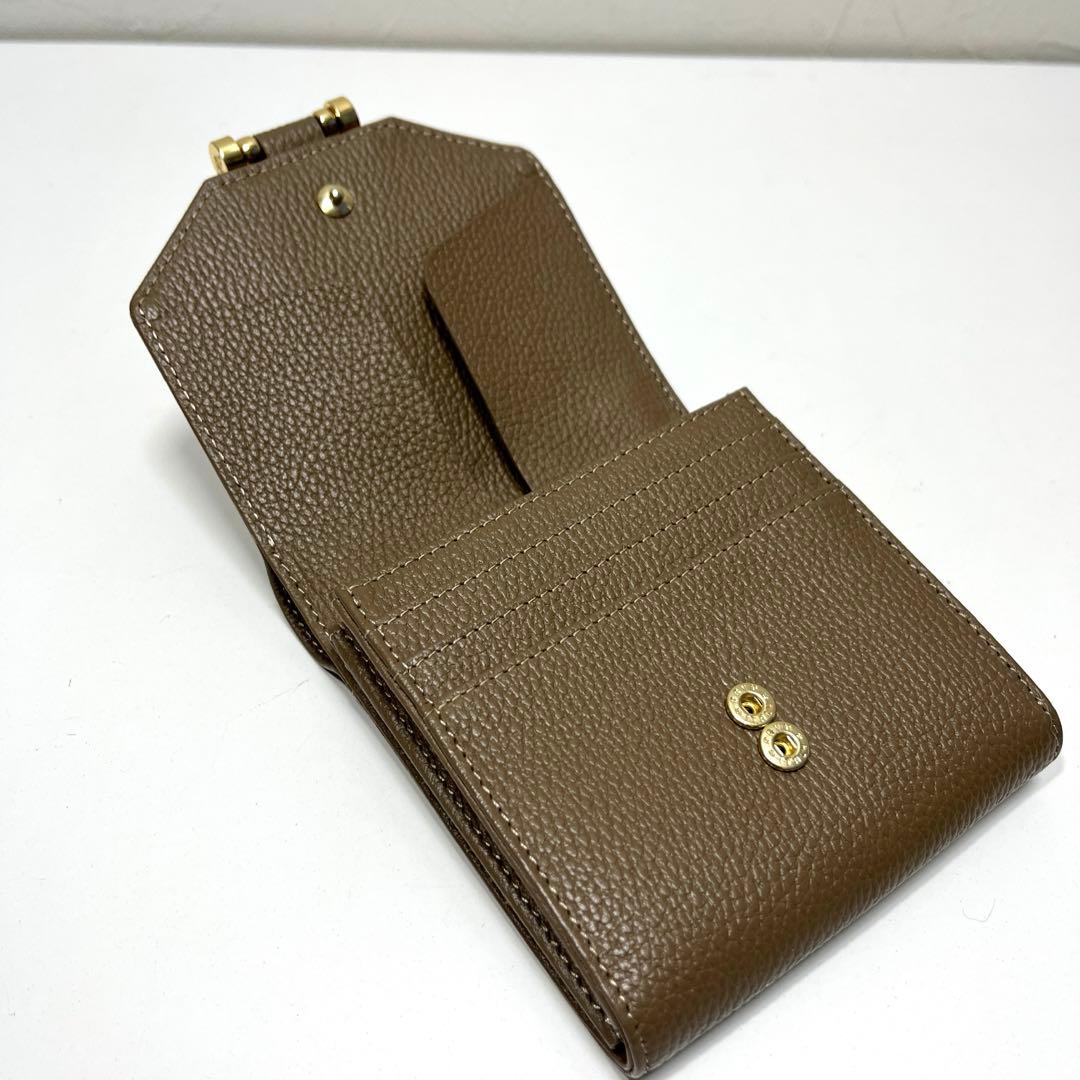 【2025.12月買上証明付き】ATAO ブラウン 二つ折り財布