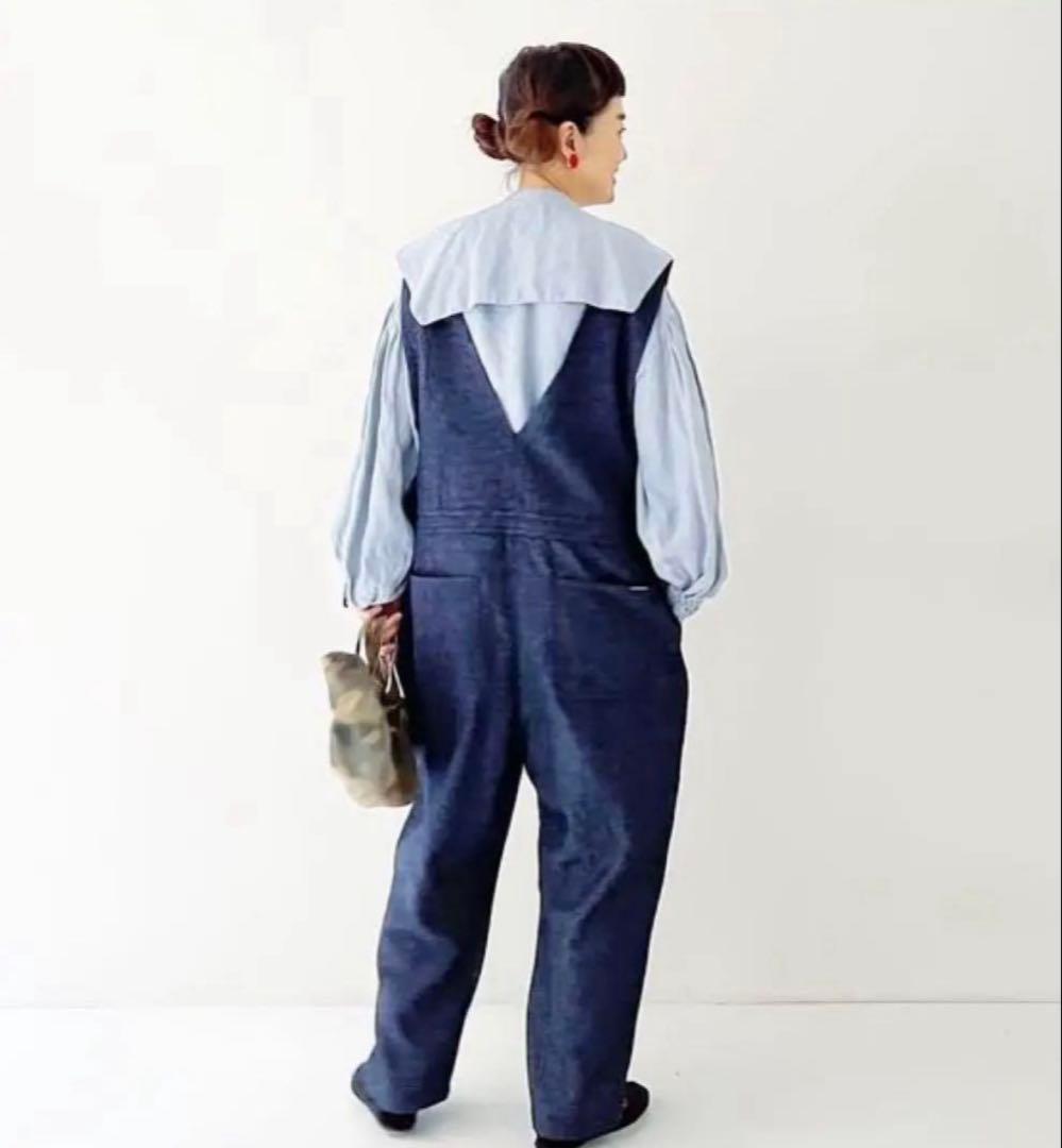 【美品】nest Robe UpcycleLino ウール混サロペット 22秋冬