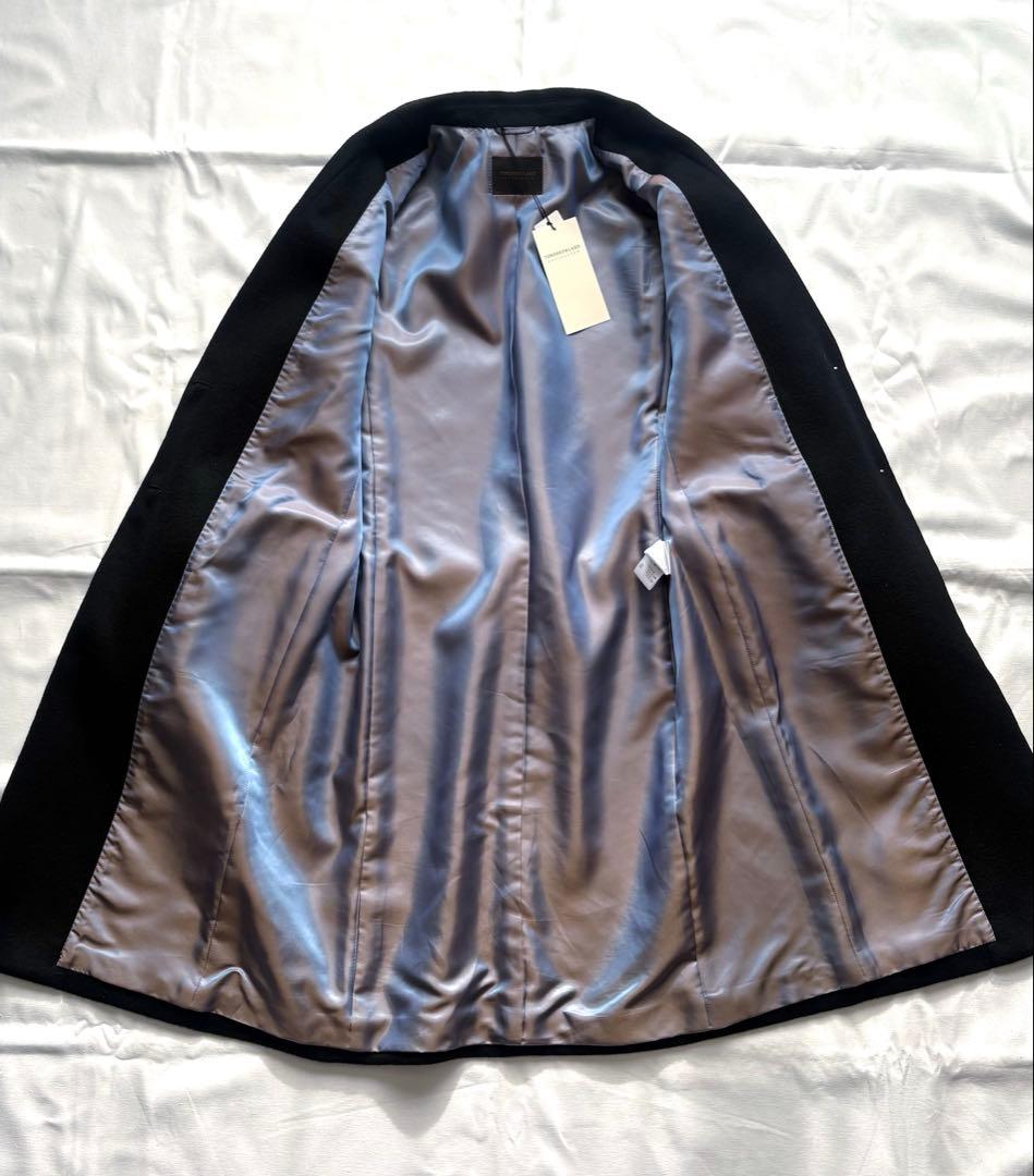 TOMORROWLAND カシミヤ混 ウールチェスターコート 黒 38 9号 M