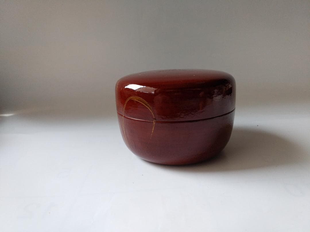 茶道具 茶器 輪島塗 撫子蒔絵 平棗 榎木盛 漆器 漆芸 共箱 共布 栞 新品