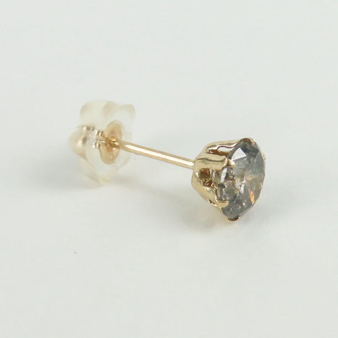 —*.様 K10YG 天然ダイヤモンド 0.55ct 片耳ピアス｜一粒タイプ｜1