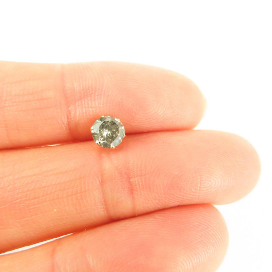 —*.様 K10YG 天然ダイヤモンド 0.55ct 片耳ピアス｜一粒タイプ｜1