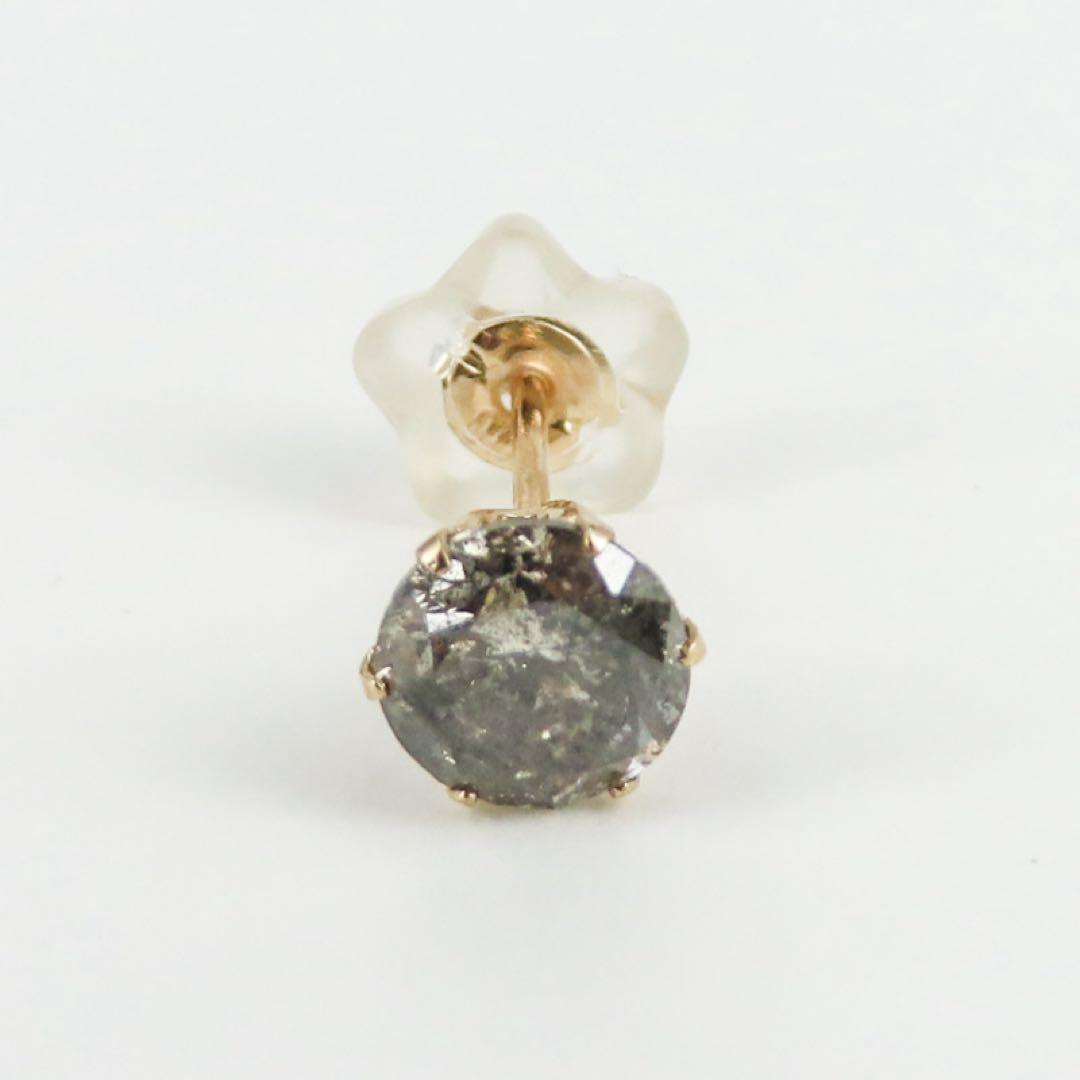 —*.様 K10YG 天然ダイヤモンド 0.55ct 片耳ピアス｜一粒タイプ｜1