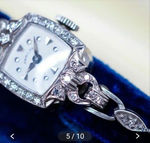 琳⭐️様　Hamilton K14WG ダイヤモンド アンティーク 手巻き時計