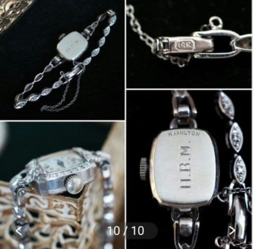 琳⭐️様　Hamilton K14WG ダイヤモンド アンティーク 手巻き時計