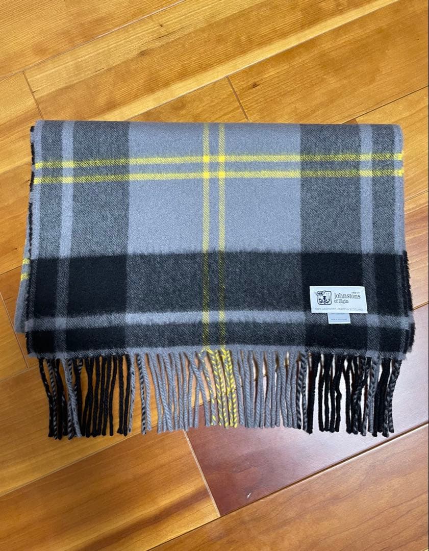 美品 Johnstons of Elgin ジョンストンズ 中判カシミヤストール