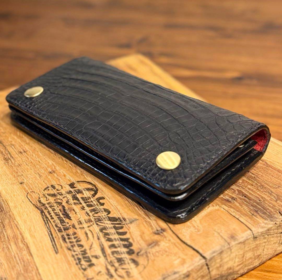 gyo  トラッカーウォレット『カイマン半艶ブラック』