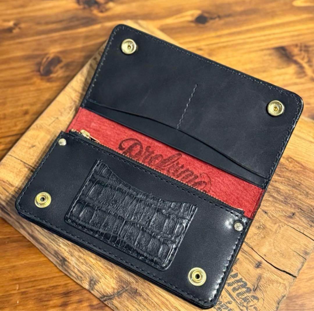 gyo  トラッカーウォレット『カイマン半艶ブラック』