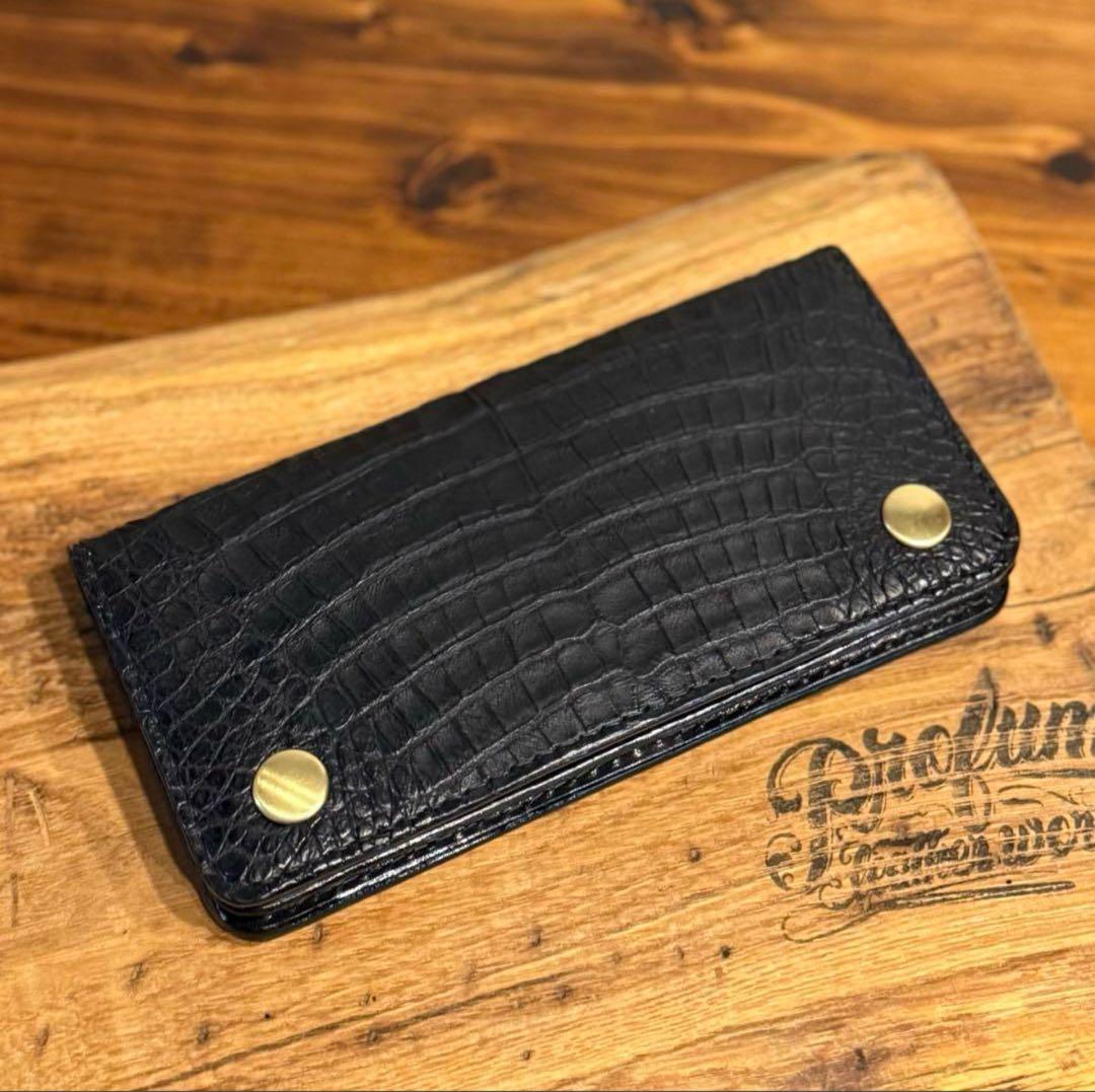 gyo  トラッカーウォレット『カイマン半艶ブラック』