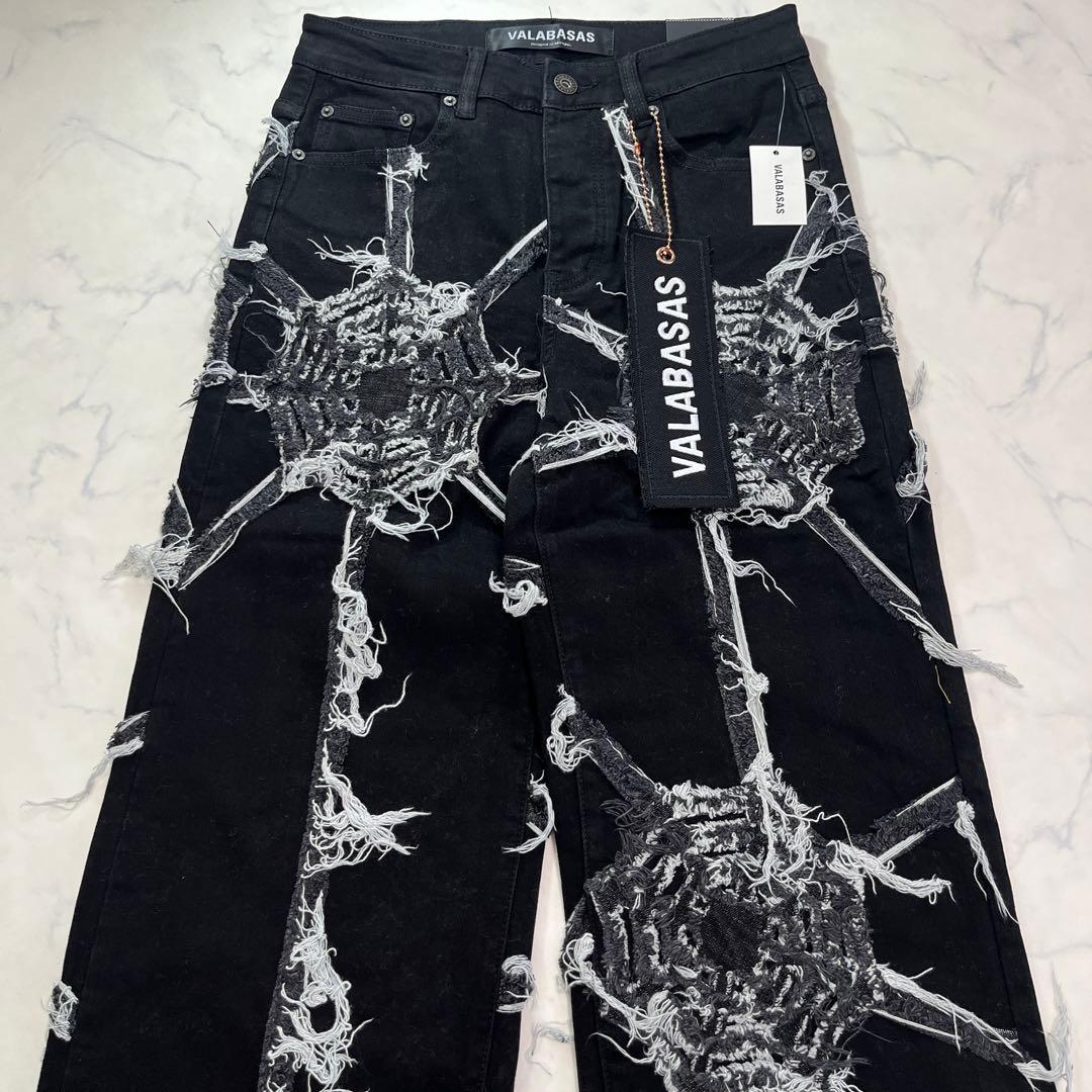 Valabasas バラバサス 新品未使用 スパイダーブラックデニム 30