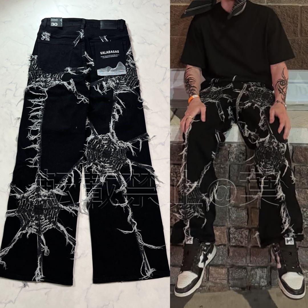 Valabasas バラバサス 新品未使用 スパイダーブラックデニム 30