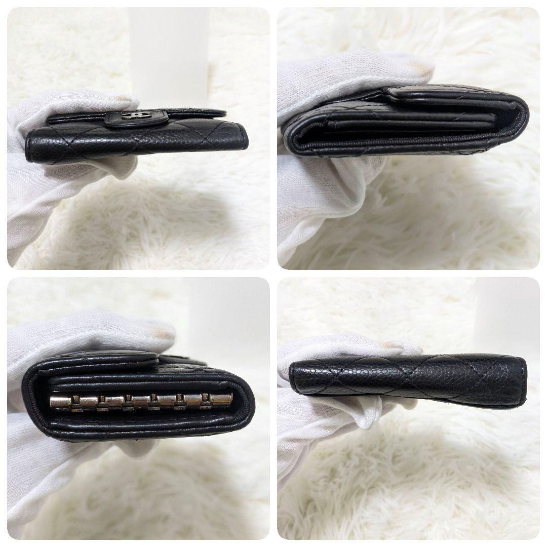 大人気✨CHANEL　シャネル　マトラッセキーケース　キャビアスキン　ブラック