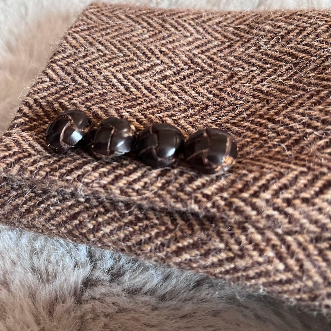 ラルフローレン　アルパカ混ウールテーラードジャケット　ヘリンボーンM 9