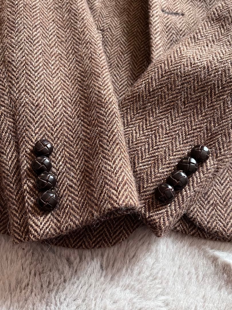 ラルフローレン　アルパカ混ウールテーラードジャケット　ヘリンボーンM 9