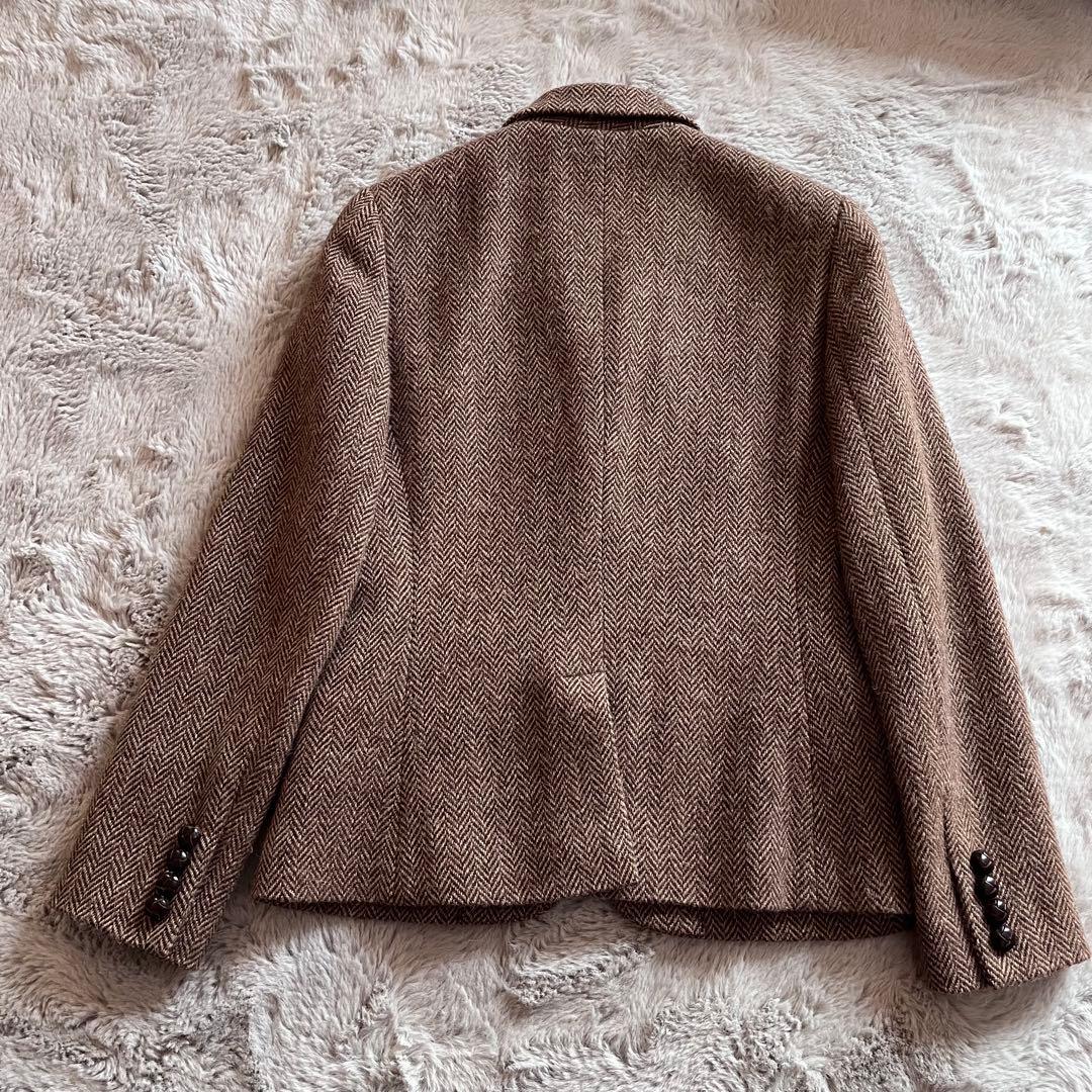 ラルフローレン　アルパカ混ウールテーラードジャケット　ヘリンボーンM 9