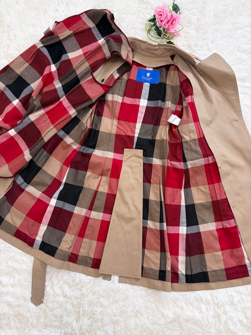 【タグ付・未使用級】 ブルーレーベルクレストブリッジ　トレンチコート　ライナー