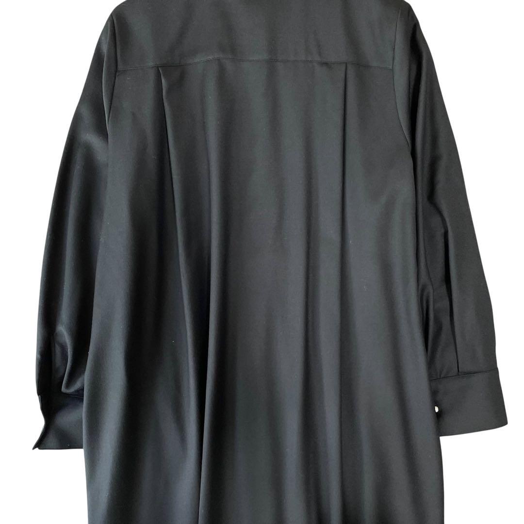 完売✨ほぼ未使用✨SHIPS パールモチーフボタンワンピース ウール ブラック