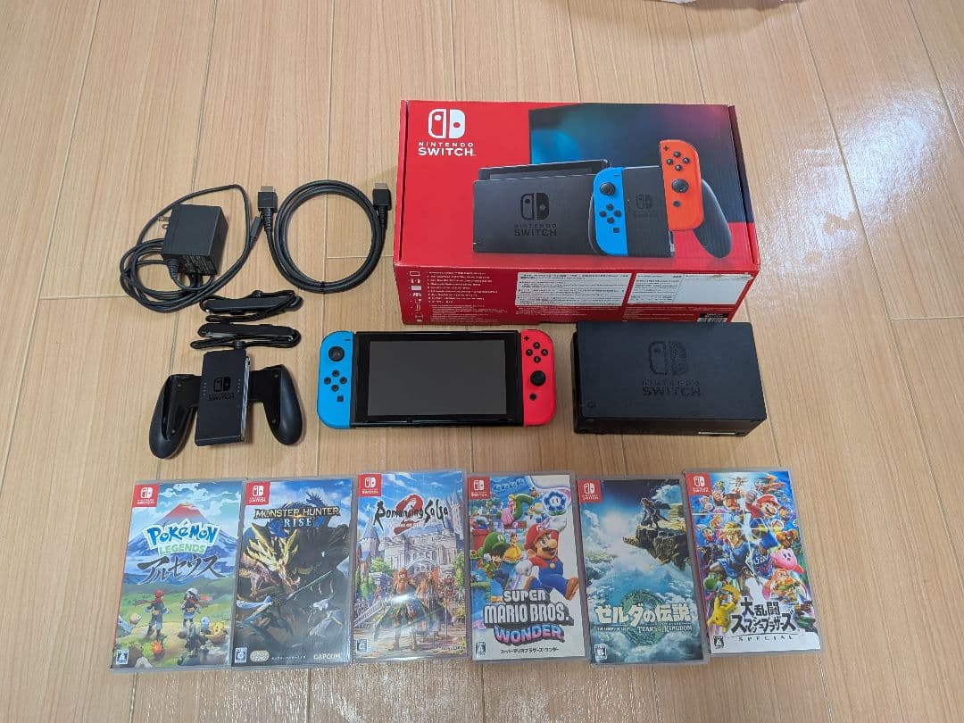 Nintendo Switch 本体 青/赤 + ゲーム6本セット