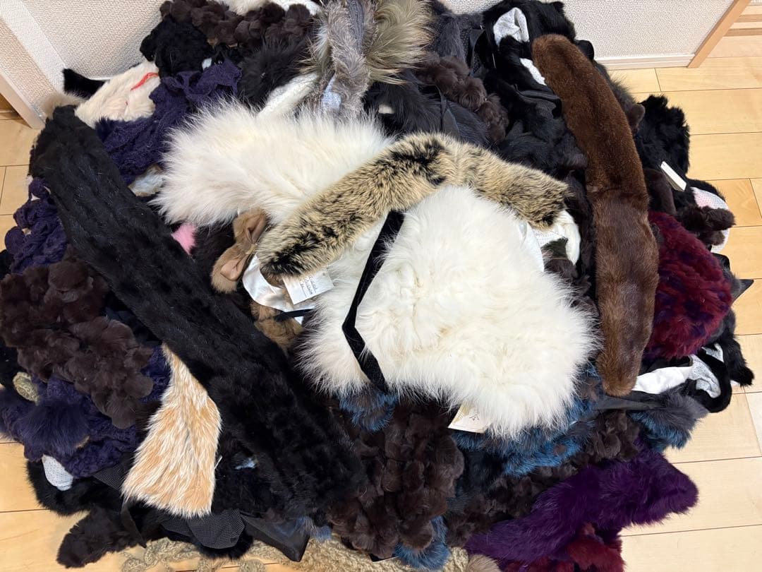 【超大量】毛皮 ミンク フォックス ラビット その他 リアルファー まとめて④