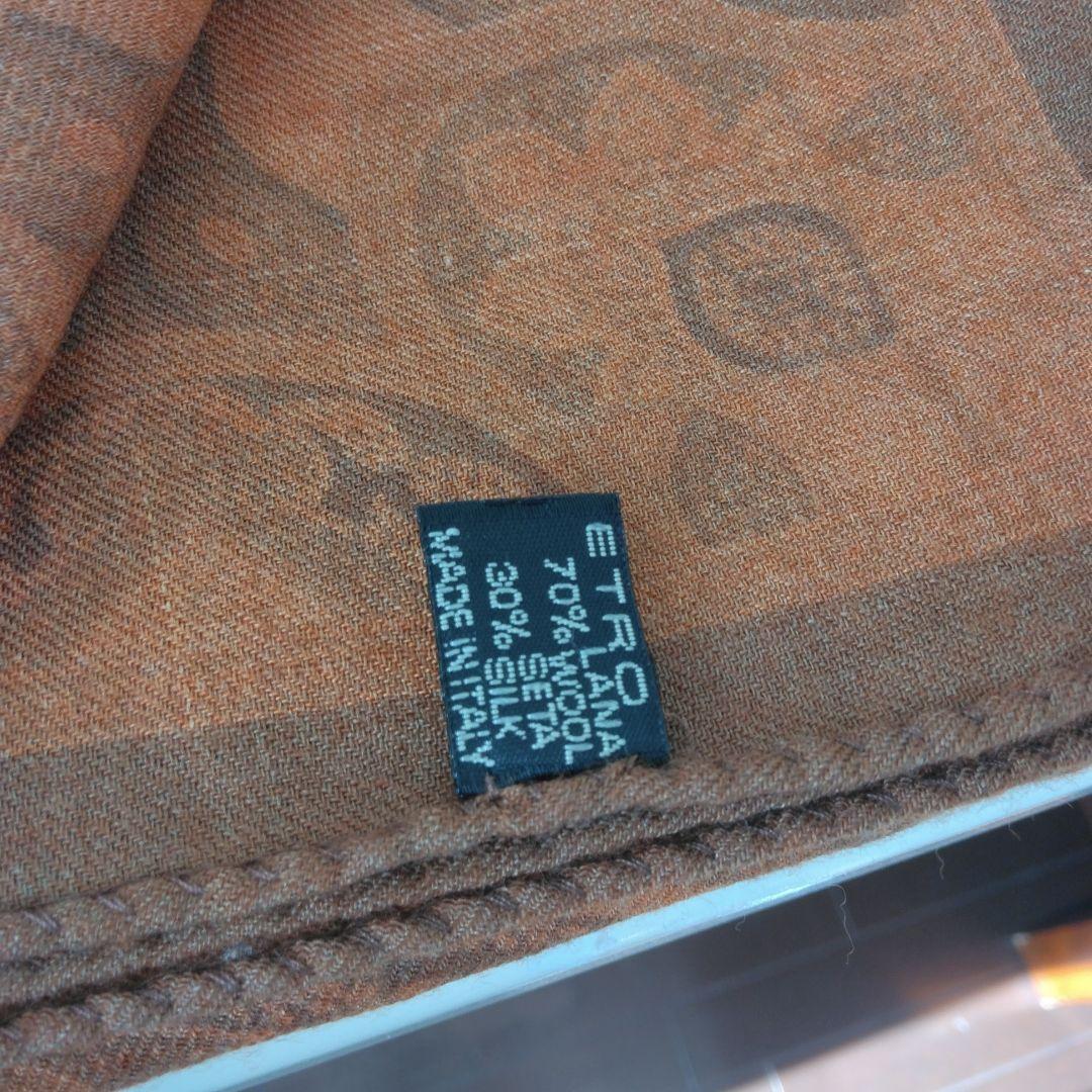 専用「美品」ETRO エトロ　大判　ストール　ショール　　正方形　ウール/シルク