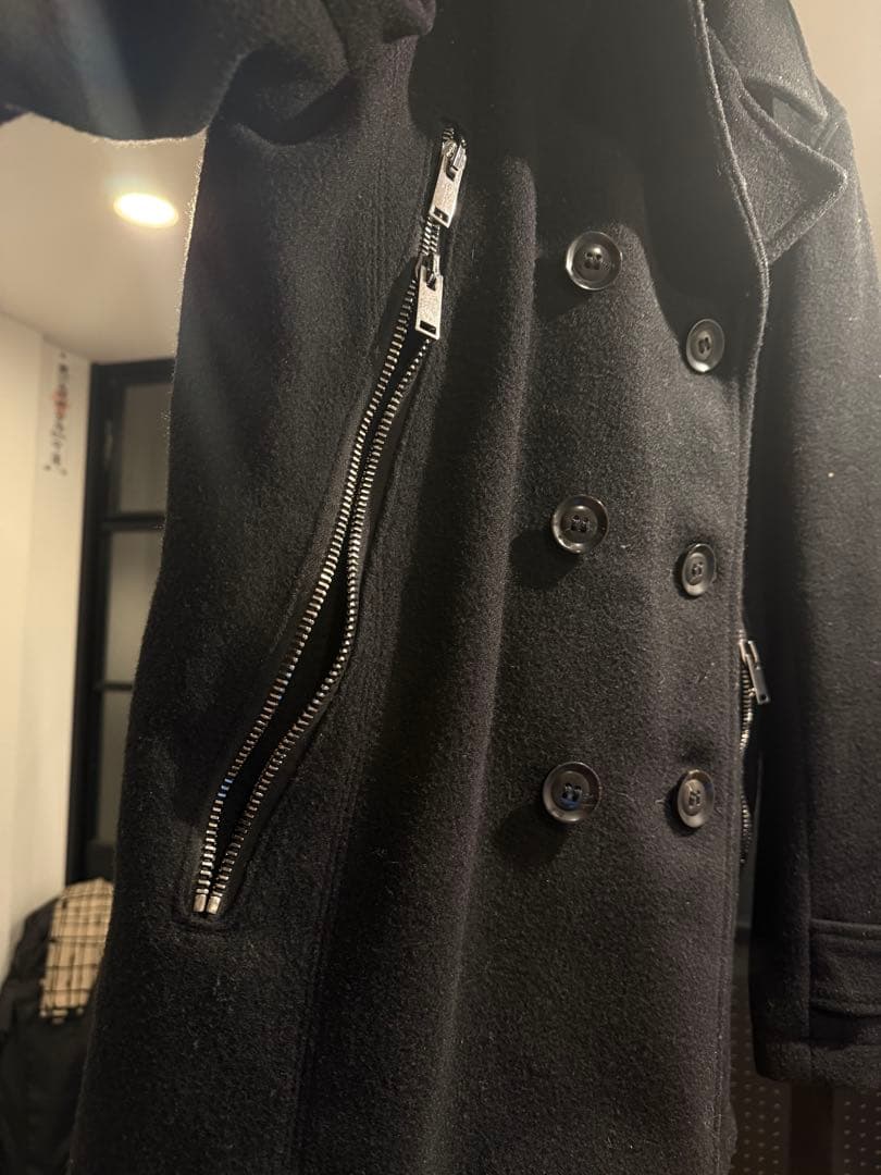 レアアイテム Schott N.Y.C. 黒 Pコート ジップ アメリカ製