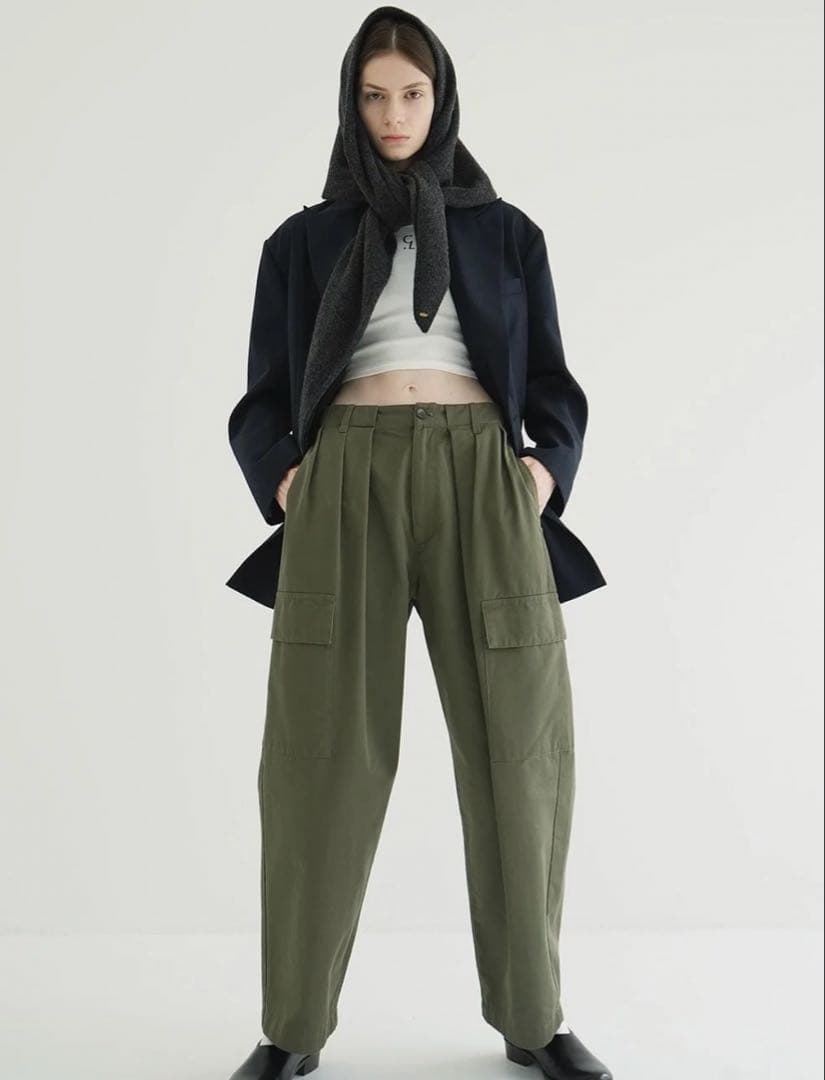 パンツ CLANE WIDE TUCK WORK PANTS